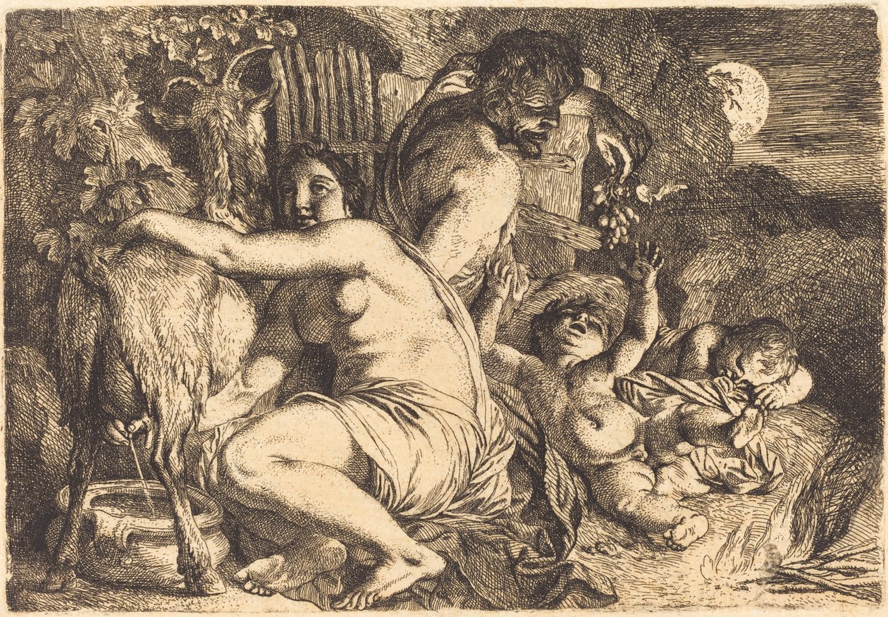 Rodzina Satyrów autorstwa Christian Wilhelm Ernst Dietrich