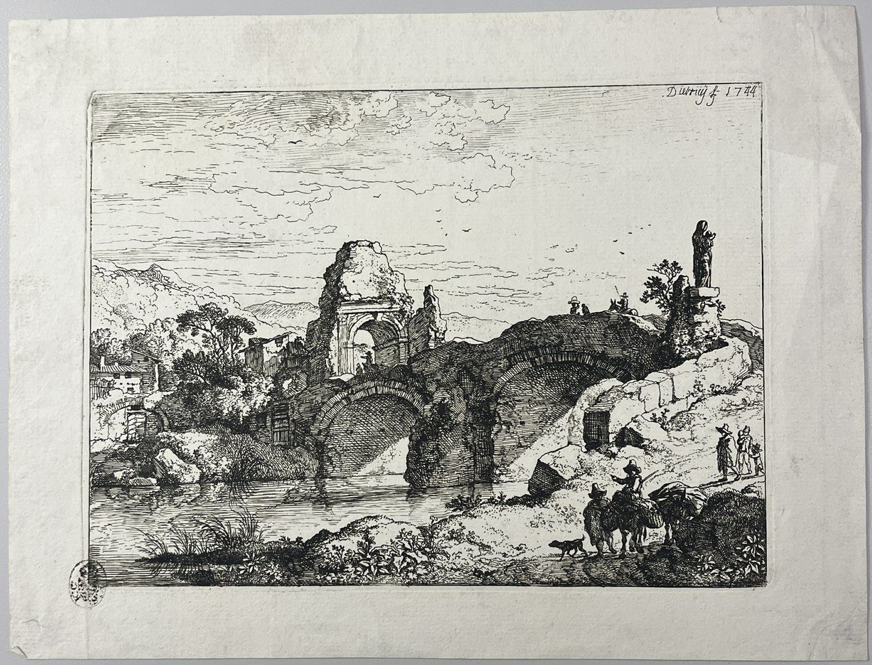 Kamienny most autorstwa Christian Wilhelm Ernst Dietrich