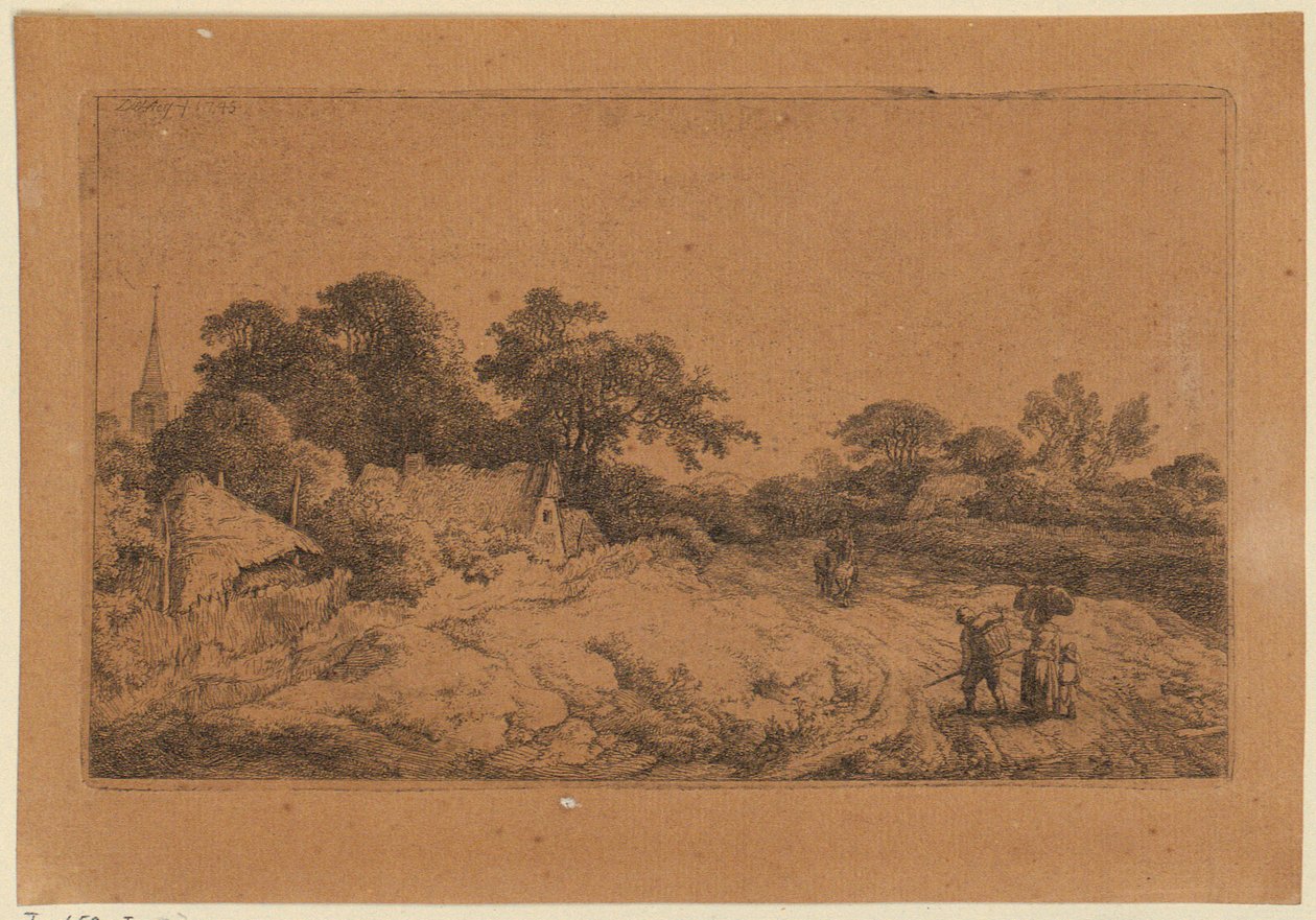 Weg hinter dem Dorf autorstwa Christian Wilhelm Ernst Dietrich