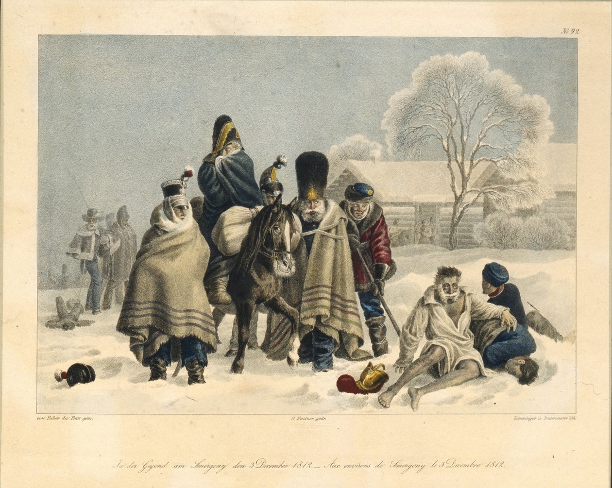 W pobliżu Smarhon 3 grudnia 1812 r. 1820 r. autorstwa Christian Wilhelm Faber du Faur von