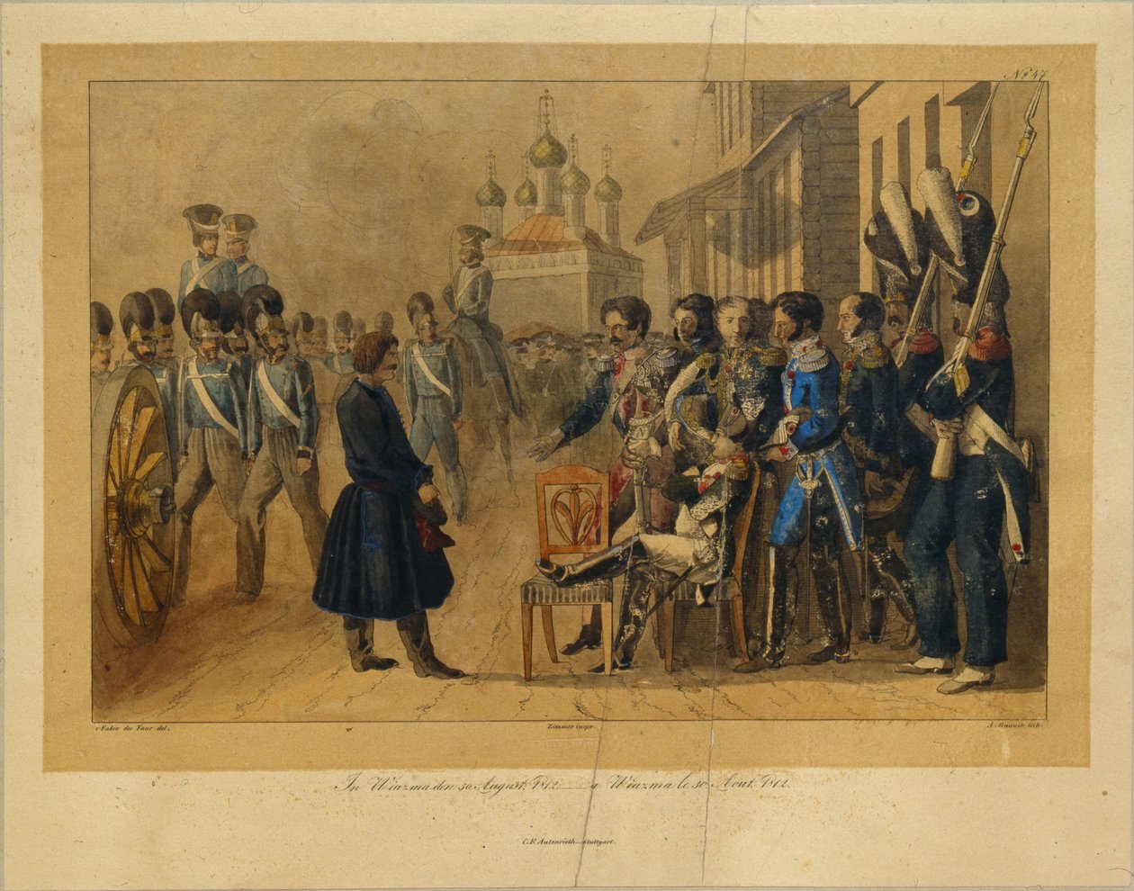 Vyazma 30 sierpnia 1812 r. 1820 r. autorstwa Christian Wilhelm Faber du Faur von