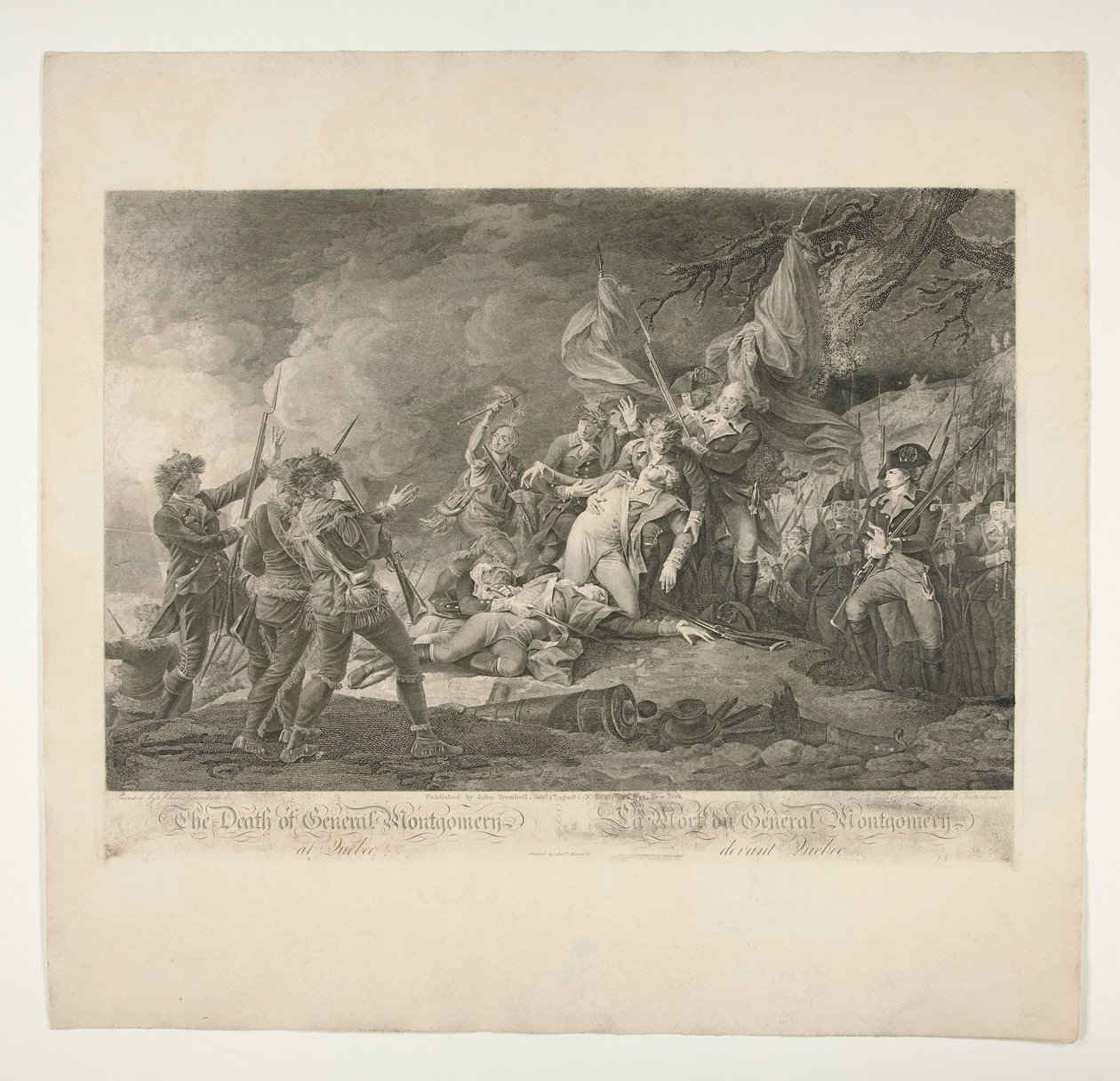 Śmierć generała Montgomery w Quebecu (La Mort du General Montgomery devant Quebec) autorstwa Christian Wilhelm Ketterlinus