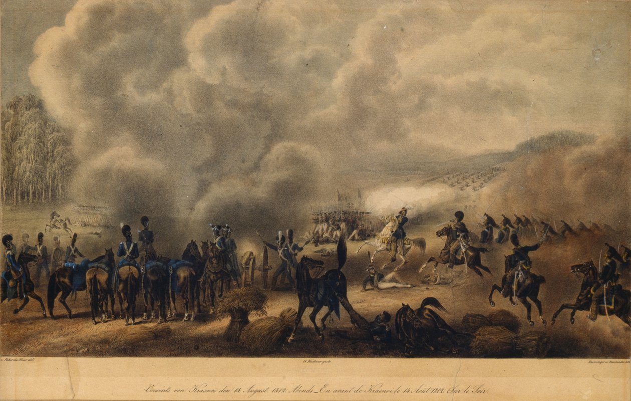 Bitwa pod Krasnem 14 sierpnia 1812 r. 1820 r. autorstwa Christian Wilhelm von Faber du Faur