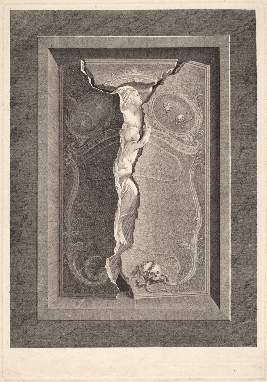 Grób Madame Langhans autorstwa Christian von Mechel and Bartholomäus Hübner, after Johannes August Nahl, the Younger
