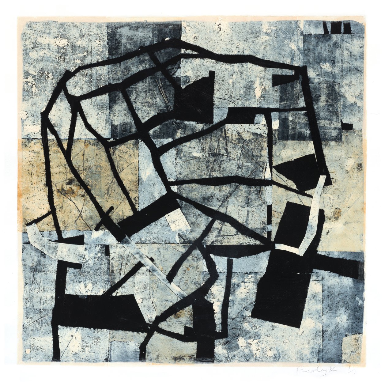 North Key, 2016 (monotypia na papierze) autorstwa Christina Fedyk