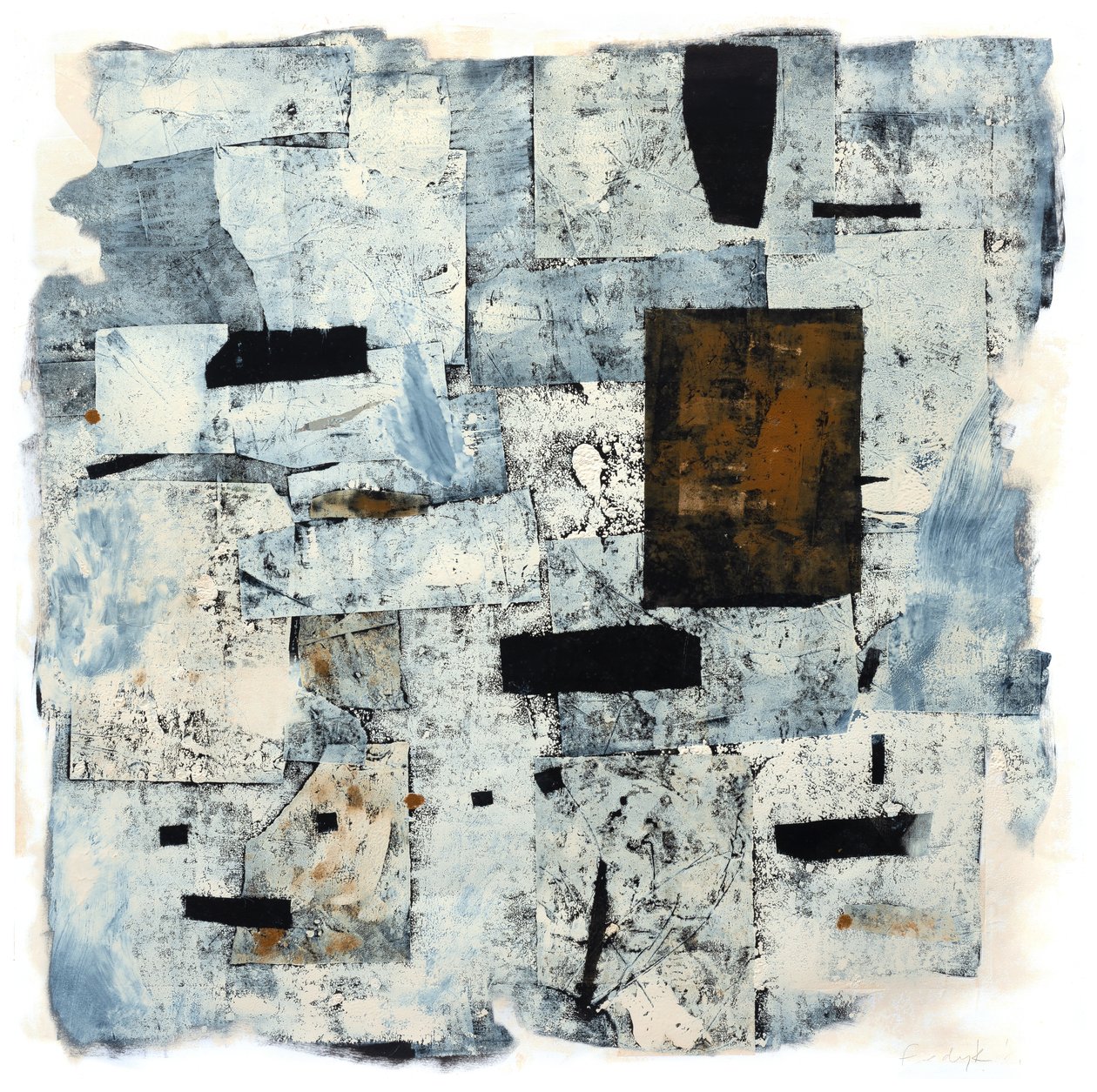 Ochre Door, 2016 (monodruk, farba / kolaż) autorstwa Christina Fedyk