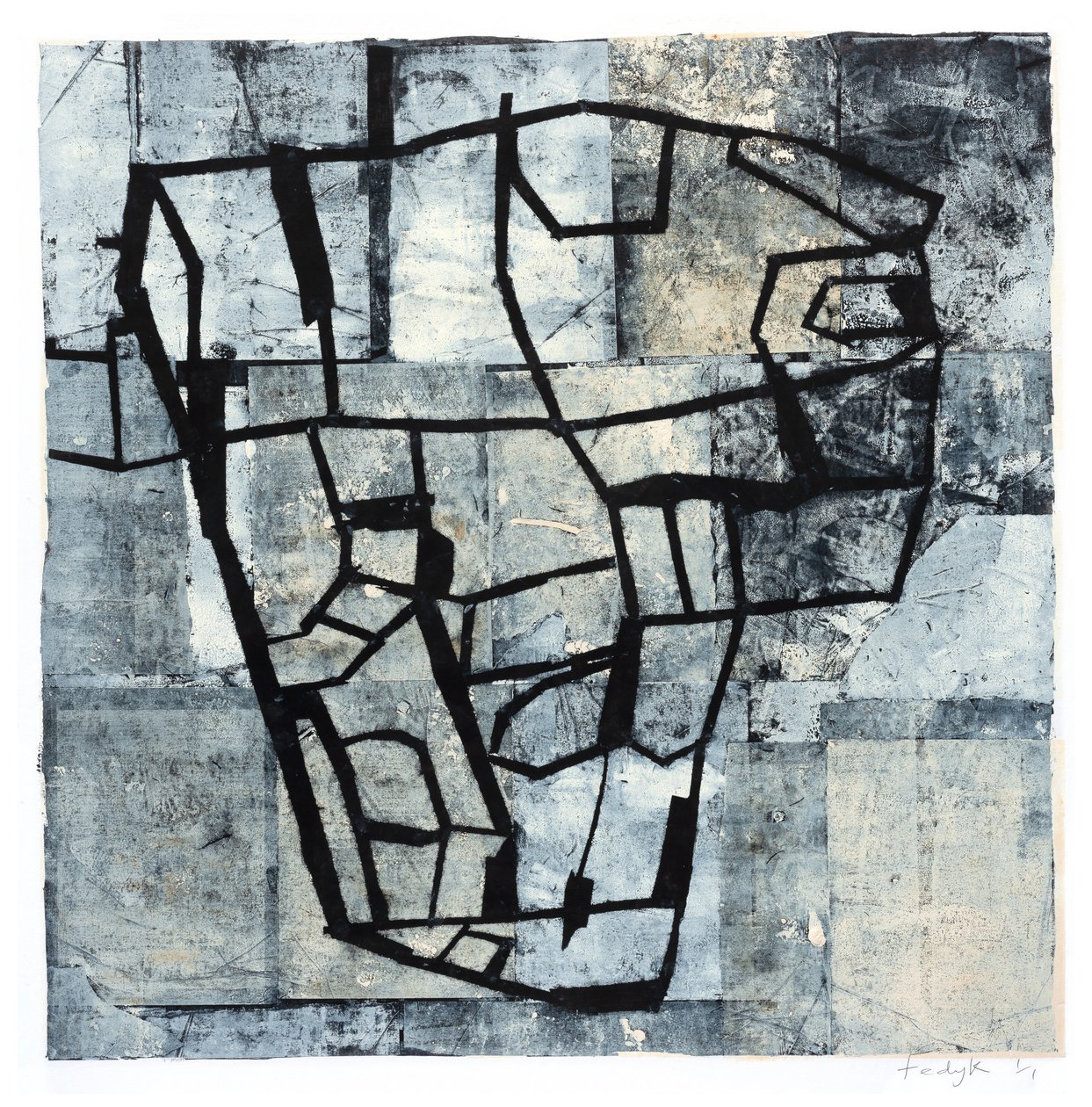 Sleepers Key, 2017 (monotypia na papierze) autorstwa Christina Fedyk