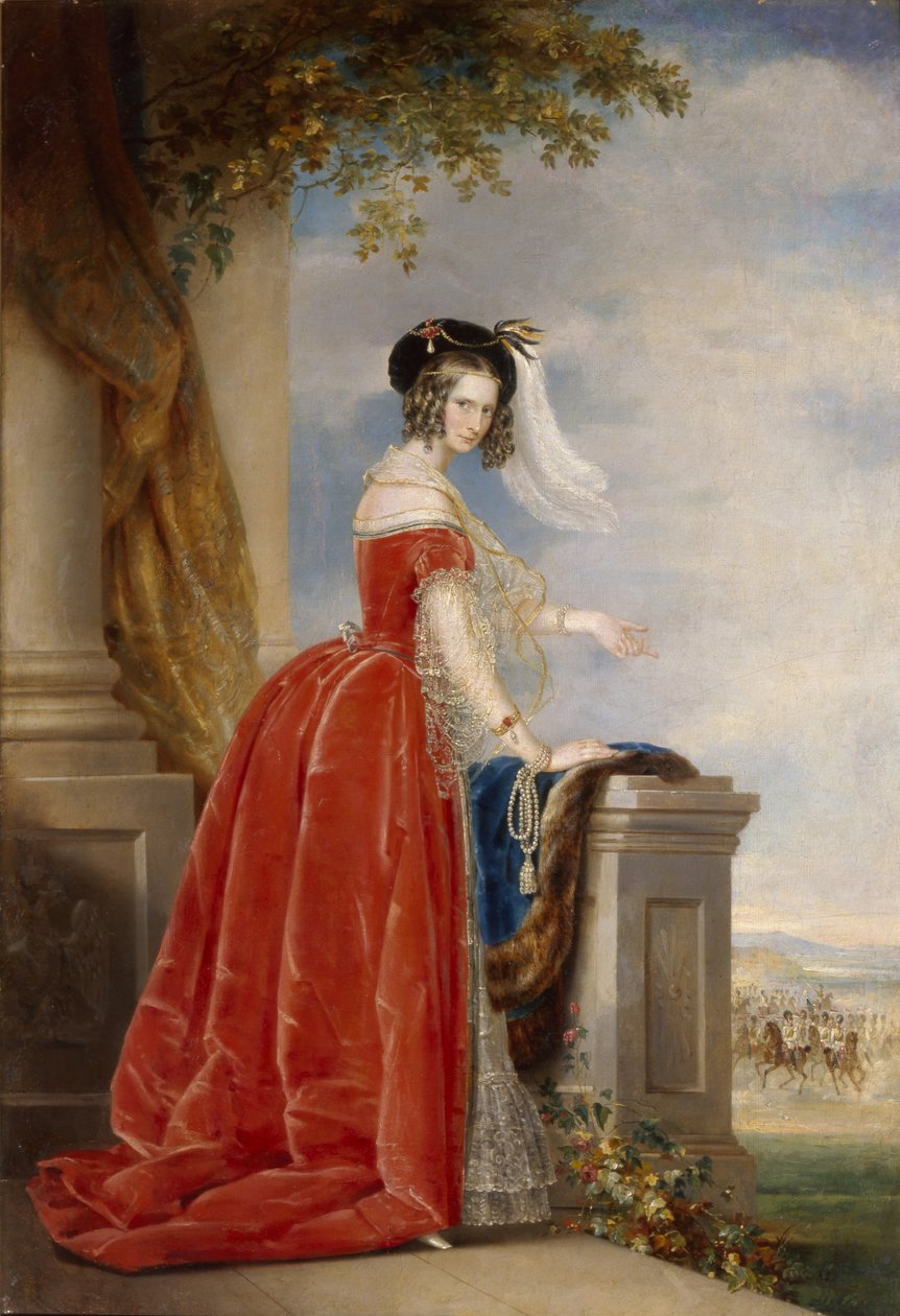 Portret cesarzowej Aleksandry Fiodorownej Charlotty Pruskiej, żony cesarza Mikołaja I 1798-1860, po 1844 autorstwa Christina Robertson