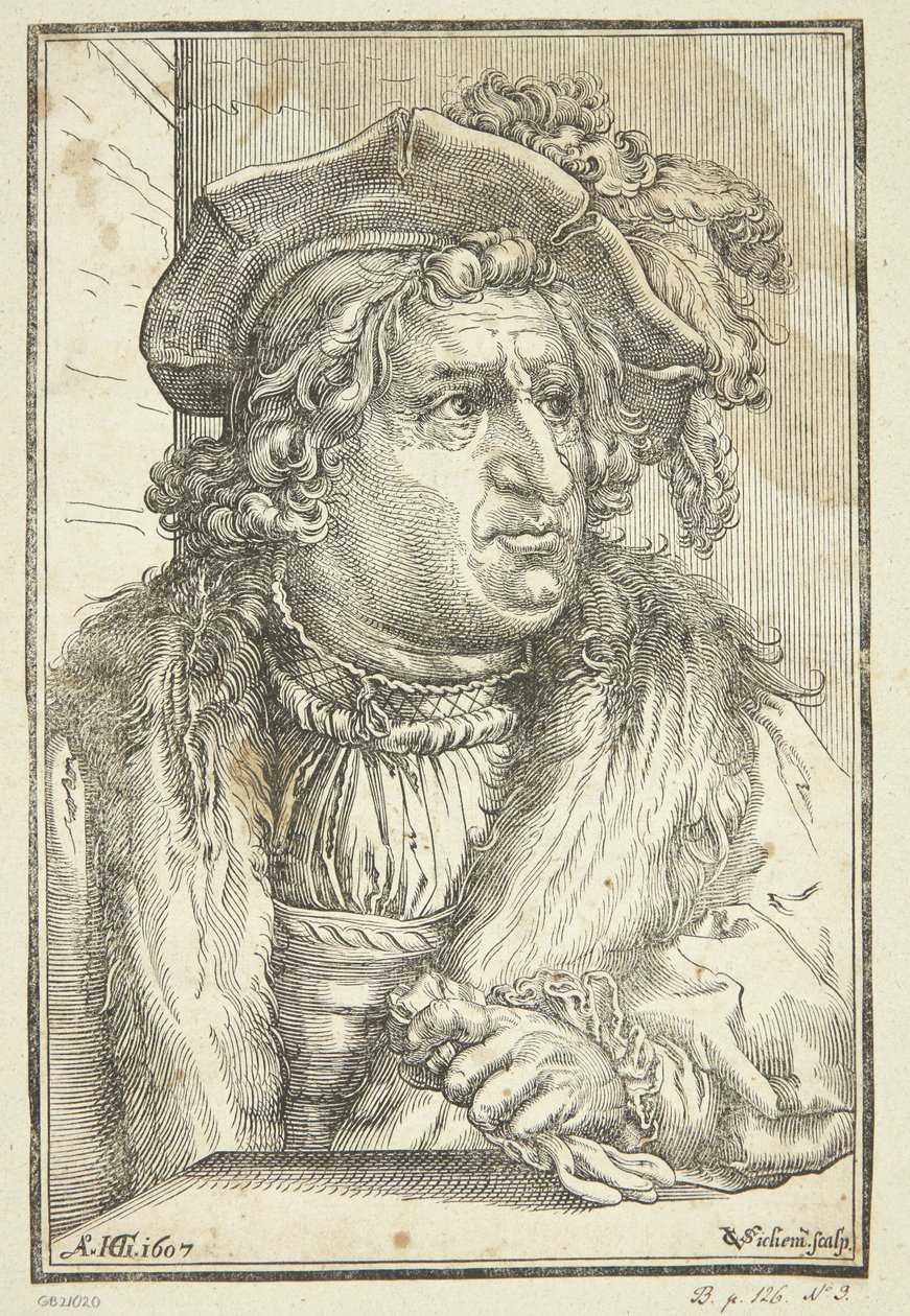 Fantazyjny portret starego mężczyzny w kapeluszu autorstwa Christoffel van