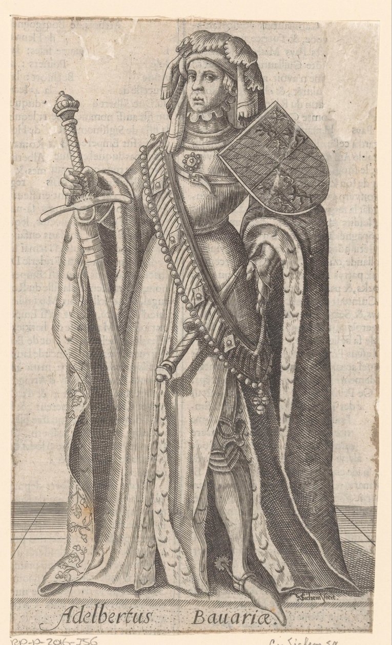 Portret Albrechta Bawarii, hrabiego Holandii, Hainaut i Zelandii autorstwa Christoffel van Sichem (I)