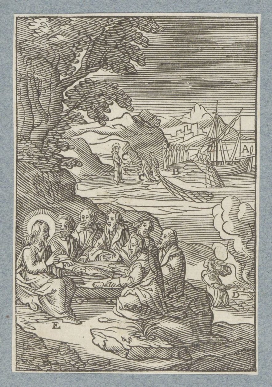 Chrystus daje Piotrowi klucze do nieba autorstwa Christoffel van Sichem (II)