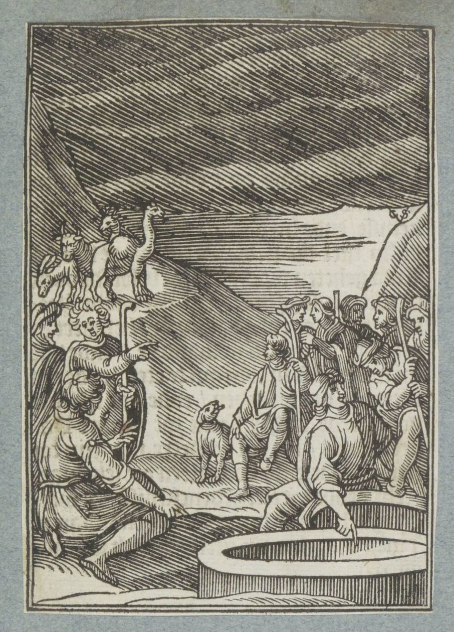 Józef zostaje wrzucony do studni autorstwa Christoffel van Sichem (II)