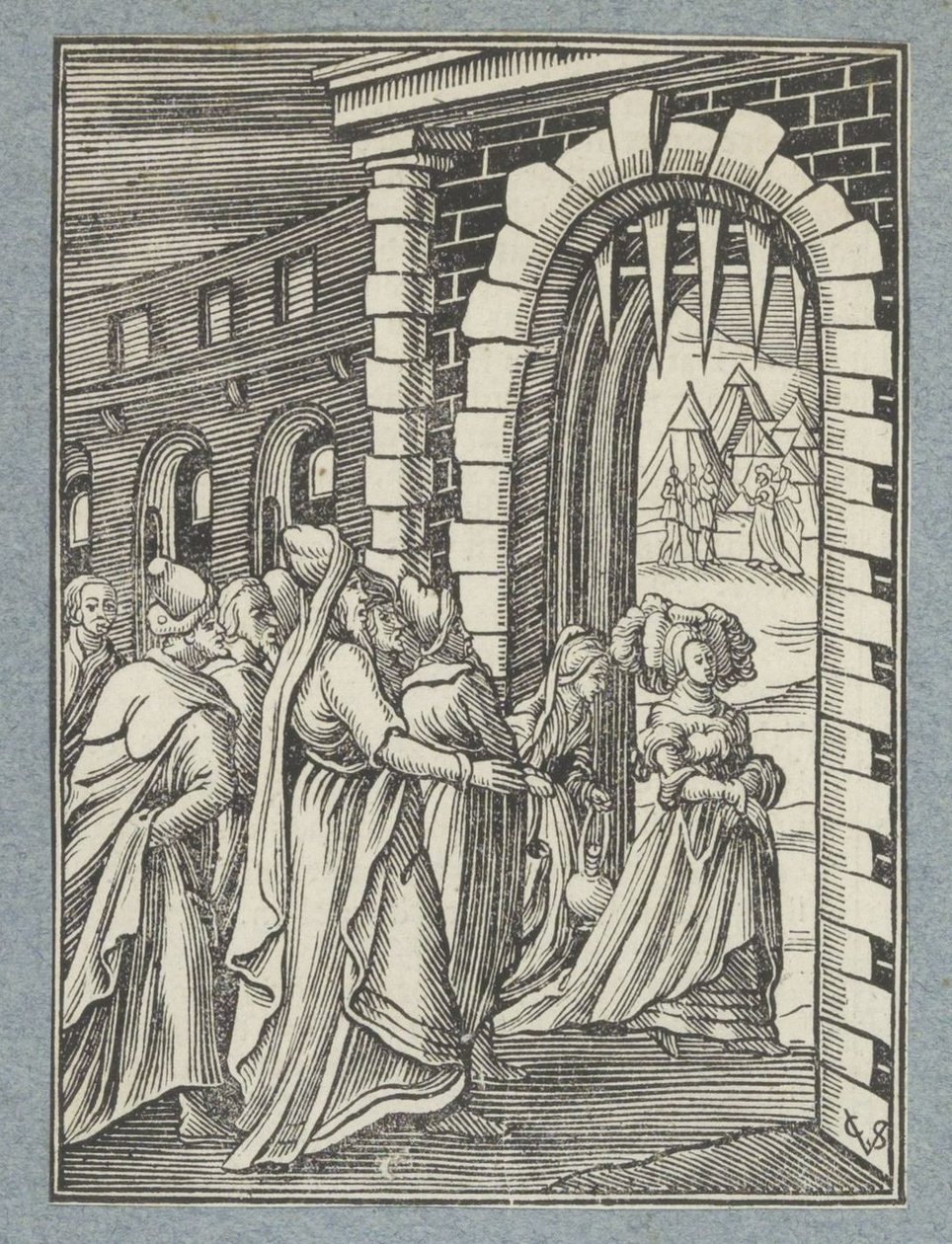 Judyta i jej służąca w drodze do Holofernesa autorstwa Christoffel van Sichem (II)