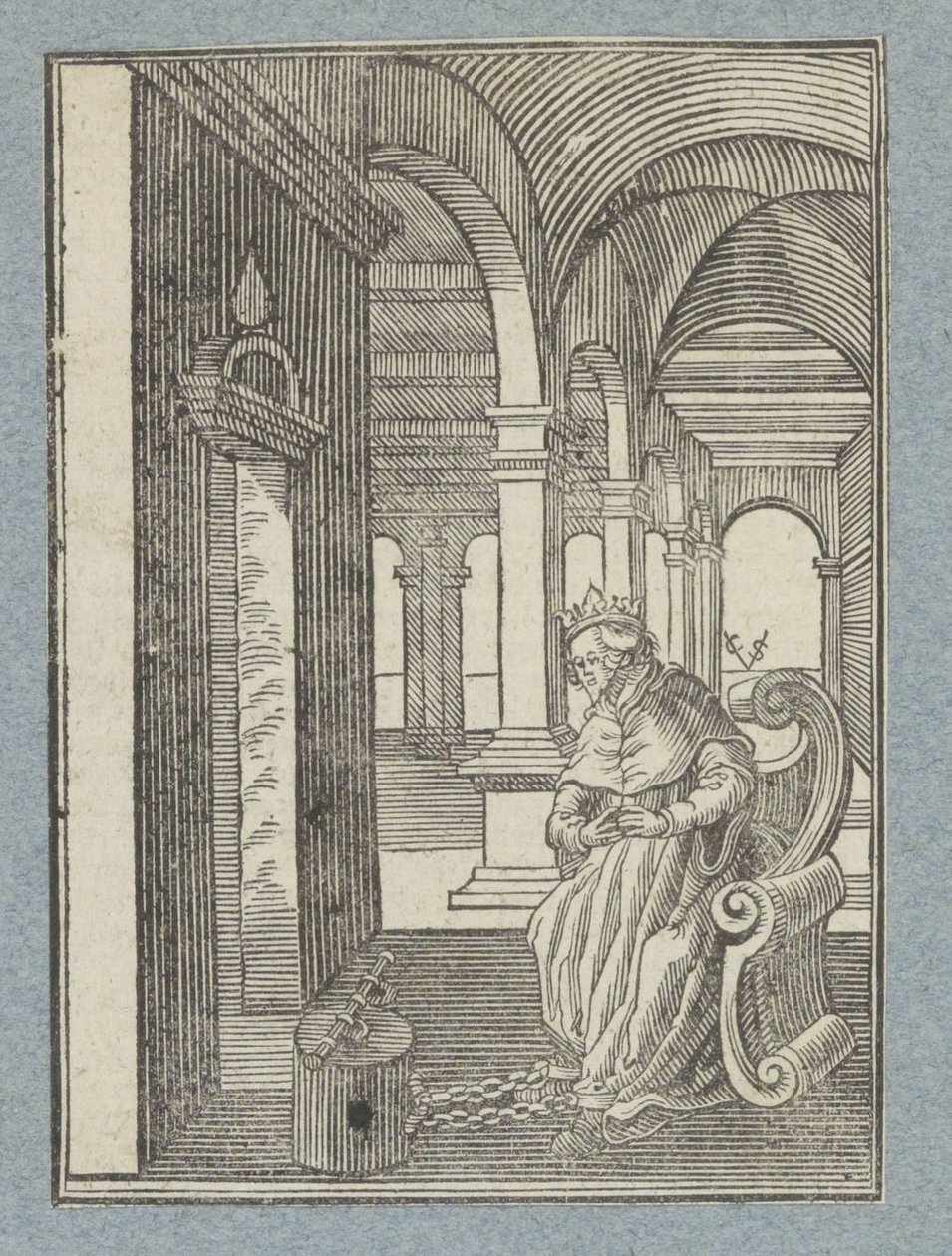 Manasses w więzieniu autorstwa Christoffel van Sichem (II)