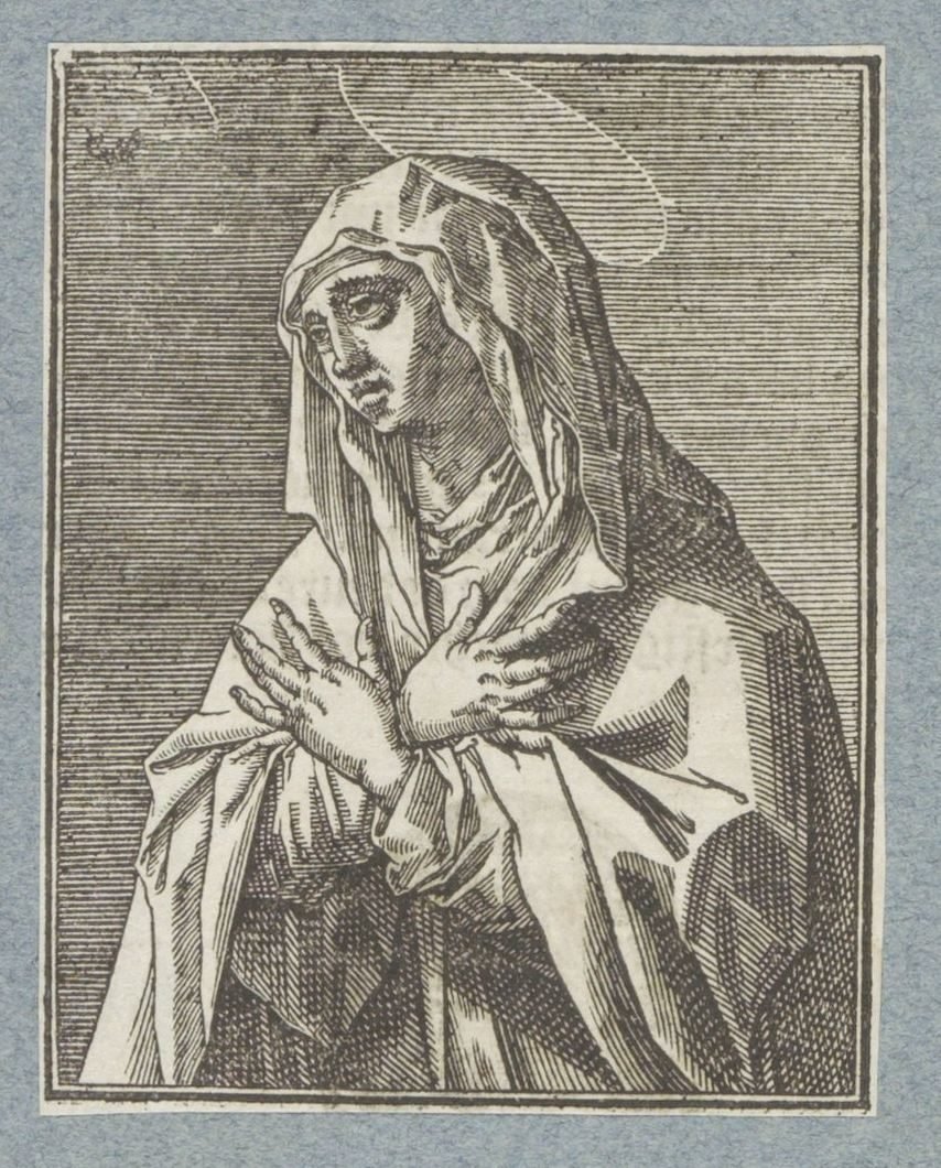 Opłakująca Mary Chrystus, Maryja i Dwunastu Apostołów (tytuł serii) autorstwa Christoffel van Sichem (II)