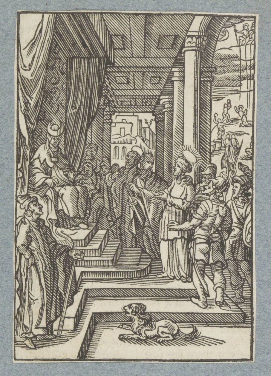 Szczepan przed arcykapłanem autorstwa Christoffel van Sichem (II)