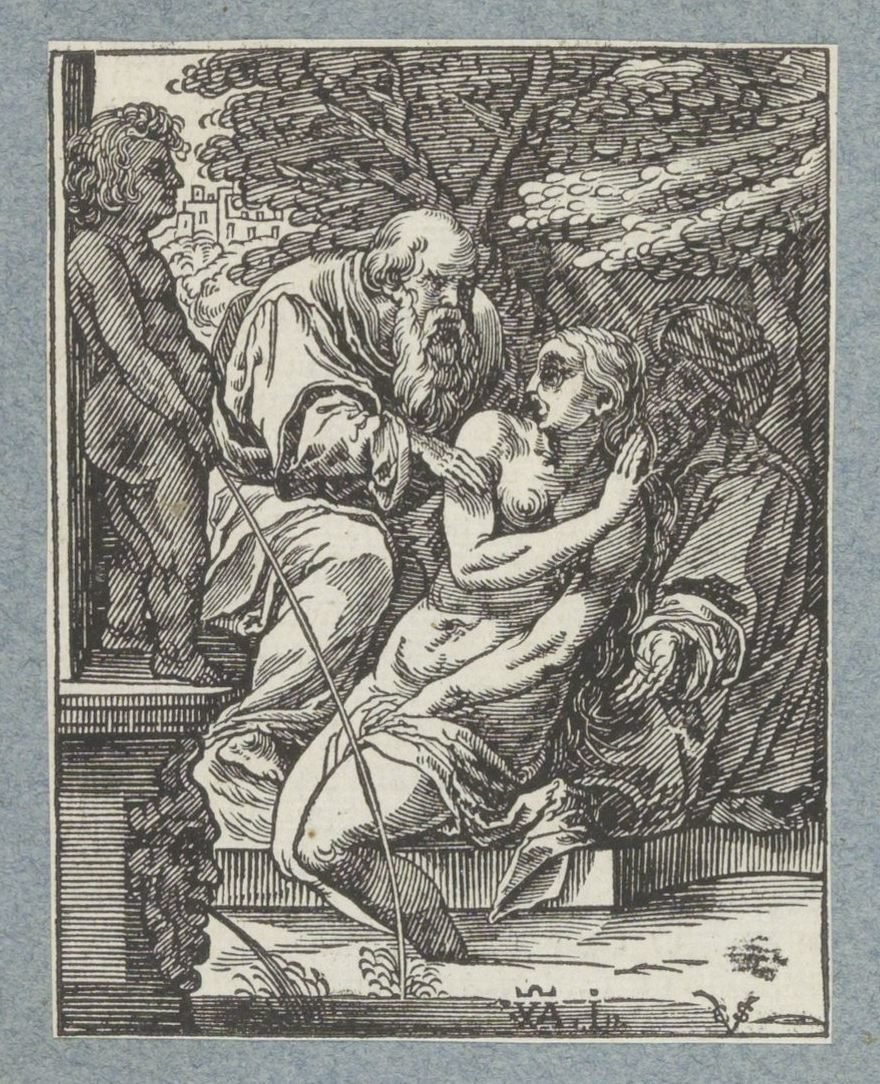 Zuzanna i Starsi autorstwa Christoffel van Sichem (II)