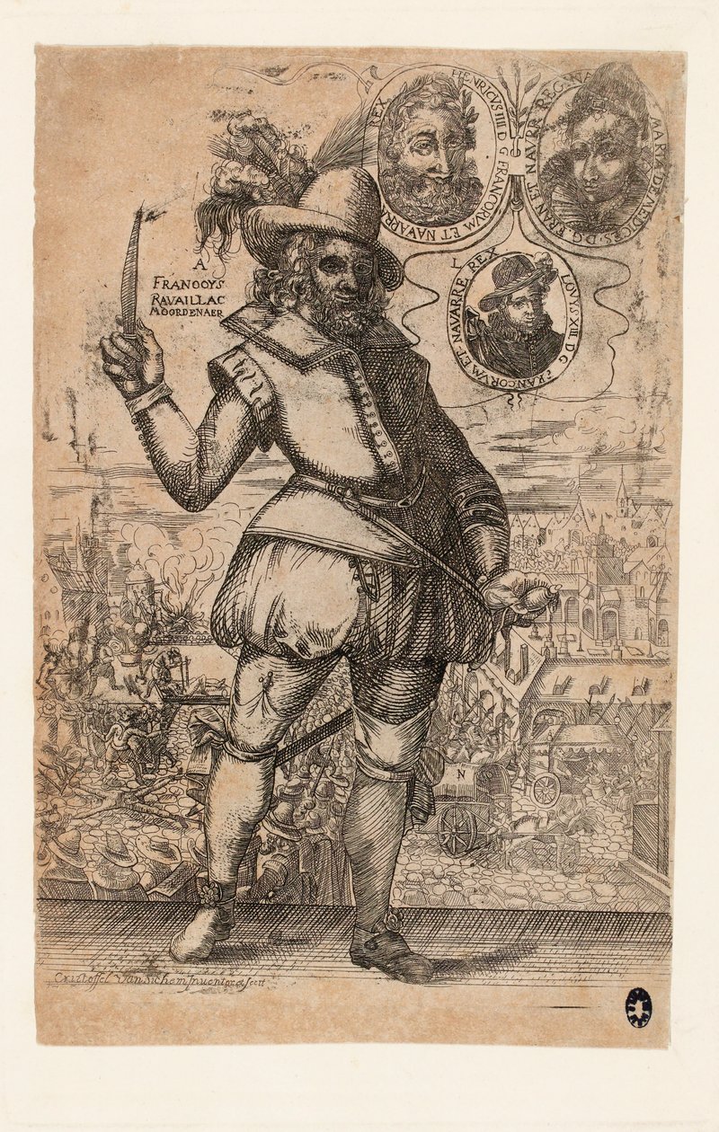 François Ravaillac 1578-1610, morderca króla Francji Henryka IV. autorstwa Christoffel van Sichem