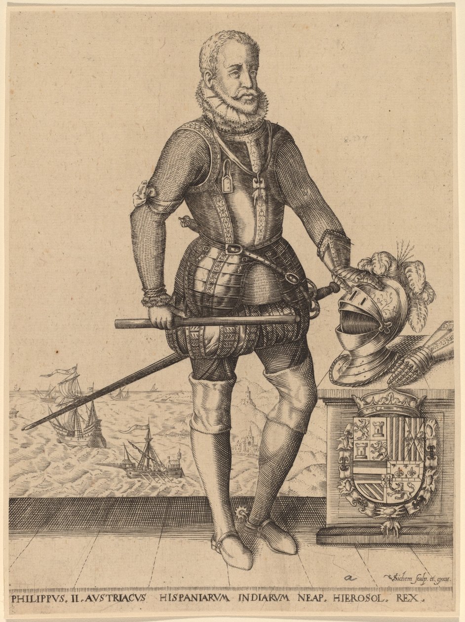 Filip II, król Hiszpanii autorstwa Christoffel van Sichem I