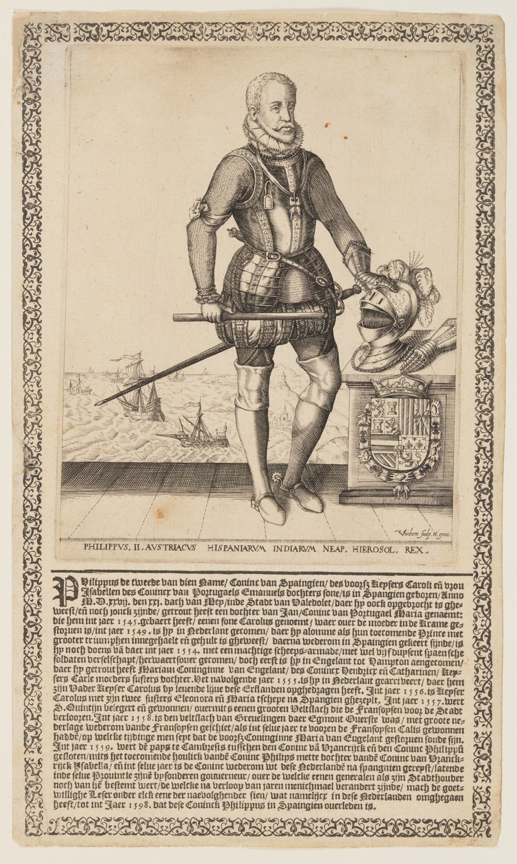 Filip II, król Hiszpanii autorstwa Christoffel van Sichem I