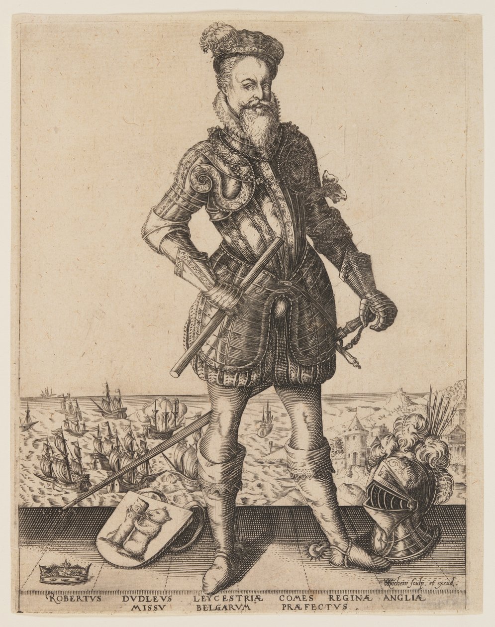 Robert Dudley, hrabia Leicester autorstwa Christoffel van Sichem I