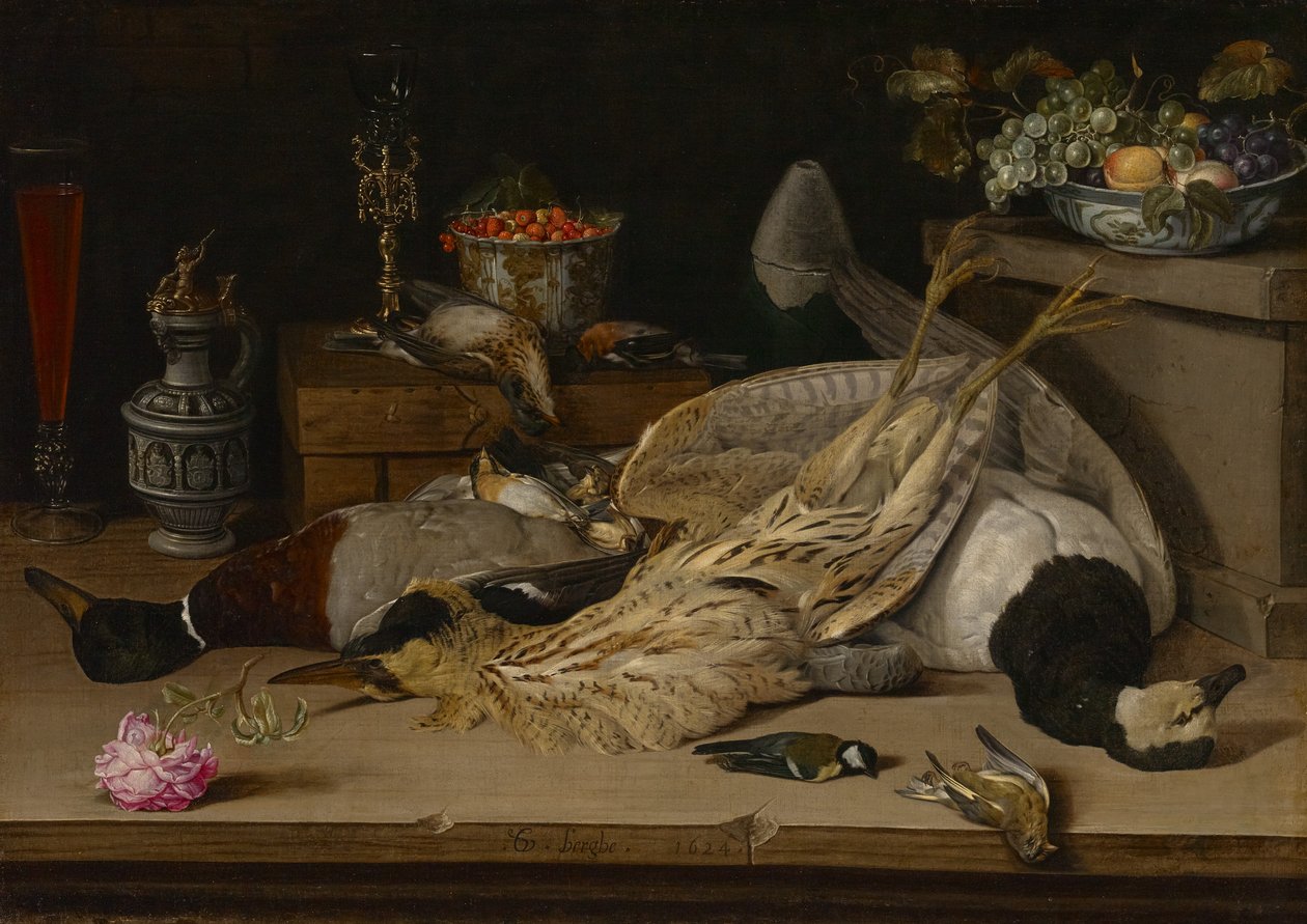 Martwa natura z martwymi ptakami autorstwa Christoffel van den Berghe