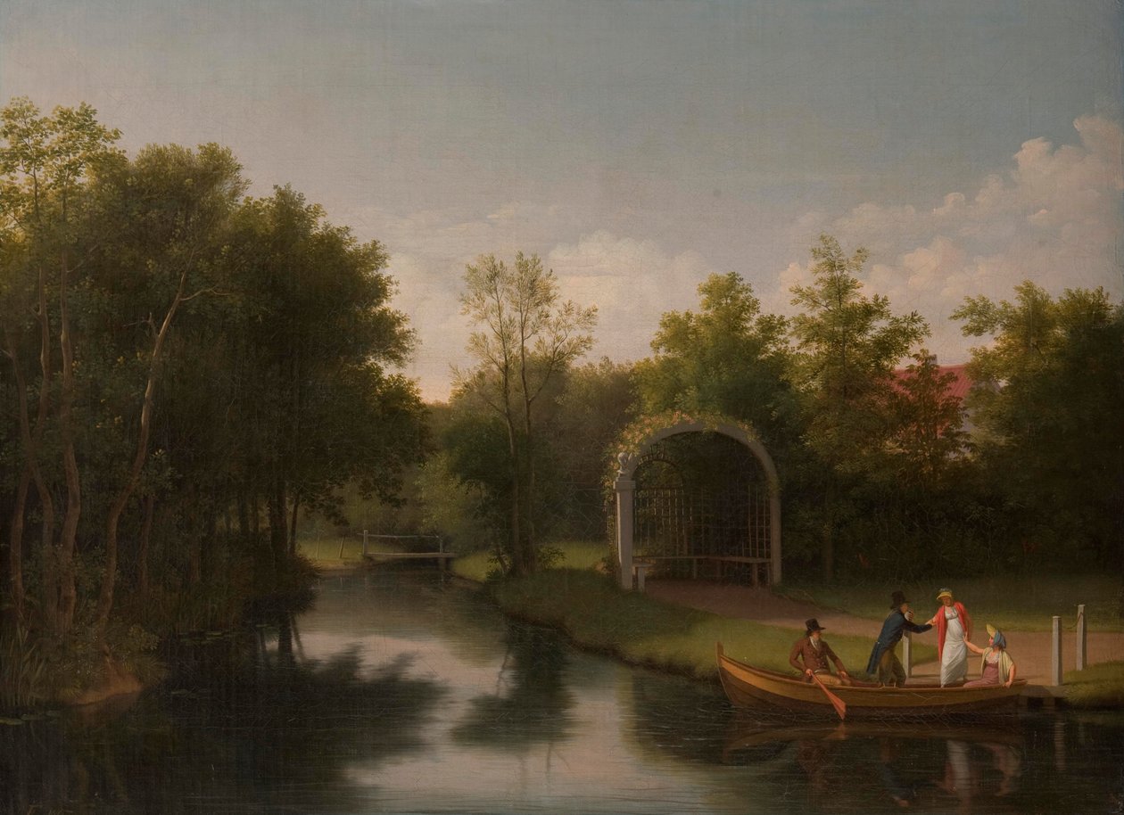 Altanka w parku dworu Sanderumgård autorstwa Christoffer Wilhelm Eckersberg