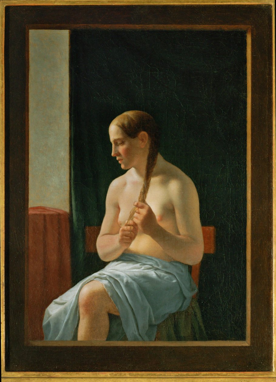 Siedzący nago (obraz na płótnie) autorstwa Christoffer Wilhelm Eckersberg
