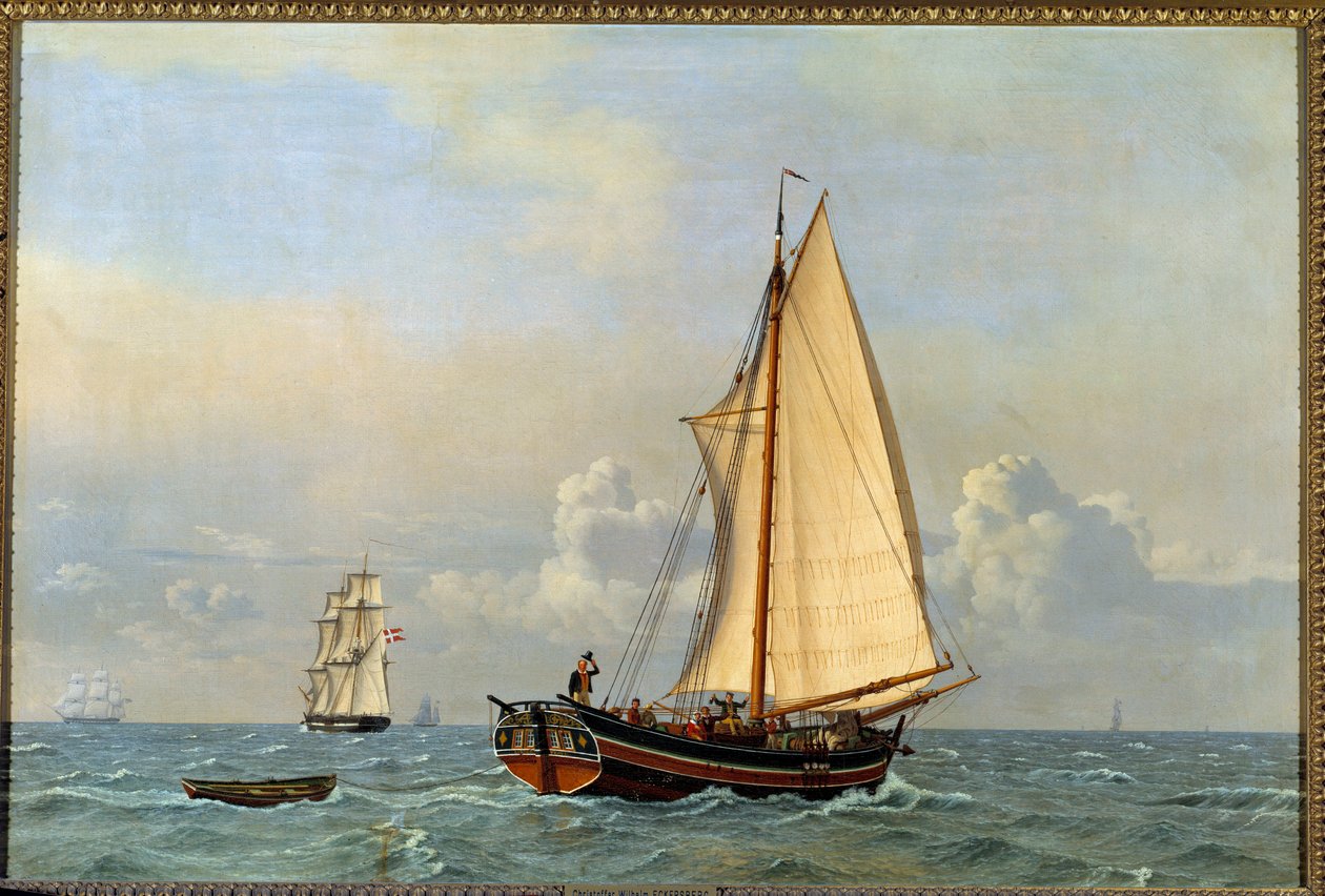 Były duński liniowiec cofa się w 1831 r. Obraz Christoffera Wilhelma Eckersberga (1783-1853) autorstwa Christoffer Wilhelm Eckersberg