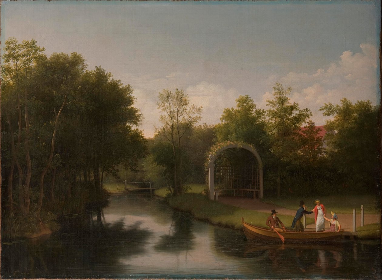 Altana w parku dworu Sanderumgård autorstwa Christoffer Wilhelm Eckersberg