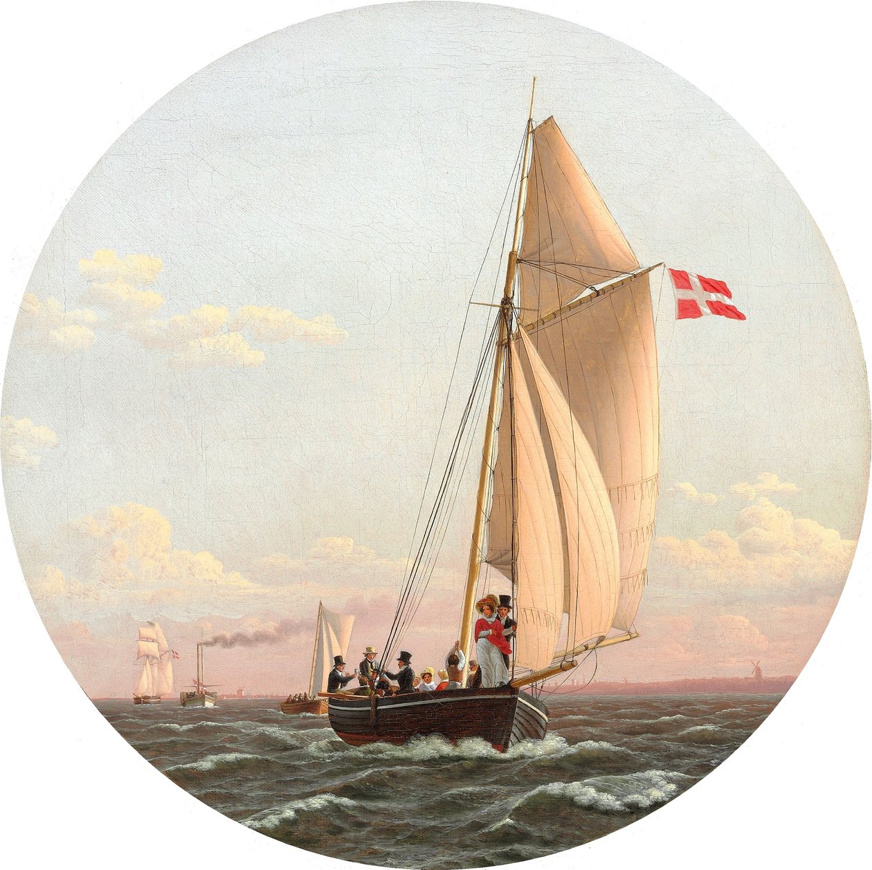 Duński: Żeglowanie z Kopenhagi do Charlottenlund Żeglowanie z Kopenhagi do Charlottenlund autorstwa Christoffer Wilhelm Eckersberg