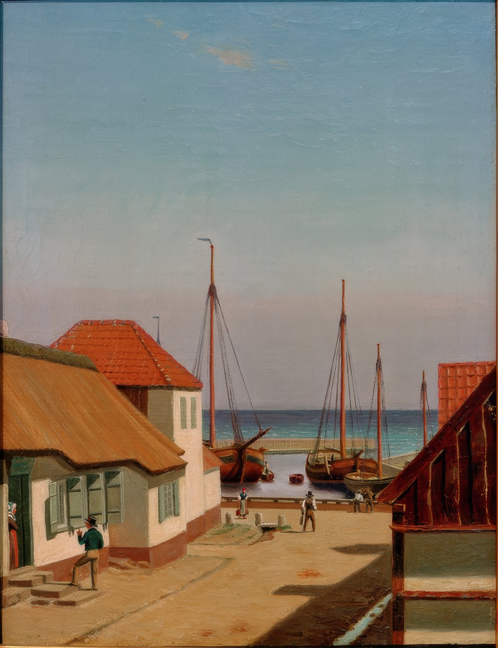 Port Dragoer autorstwa Christoffer Wilhelm Eckersberg