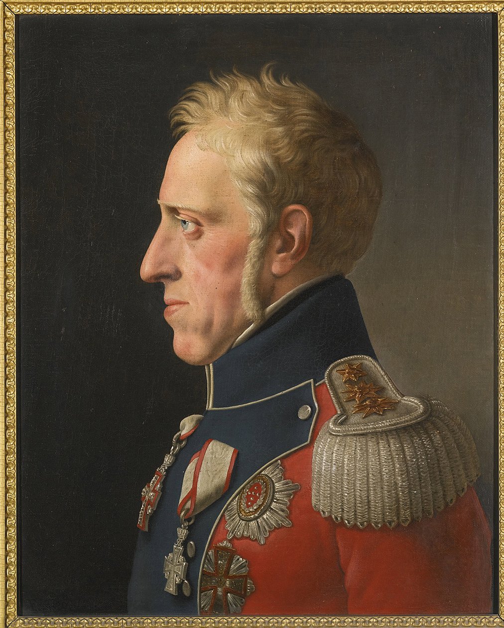 Fryderyk VI de Danemark - Portret Fryderyka VI Duńczyka (1768-1839) - Christoffer-Wilhelm Eckersberg (1783-1853). olej na płótnie autorstwa Christoffer Wilhelm Eckersberg