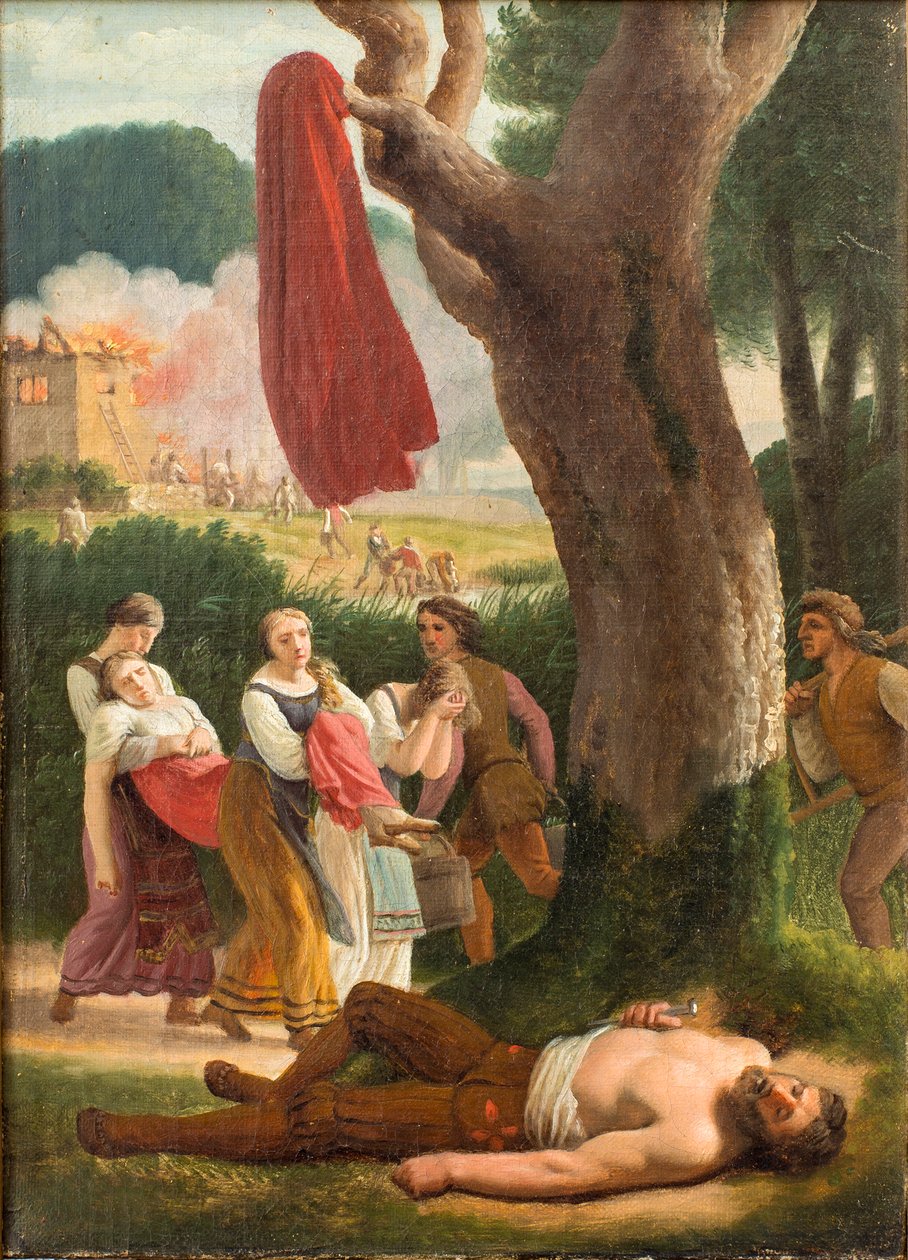 Hagbard i Signe, przed 1820 r. autorstwa Christoffer Wilhelm Eckersberg