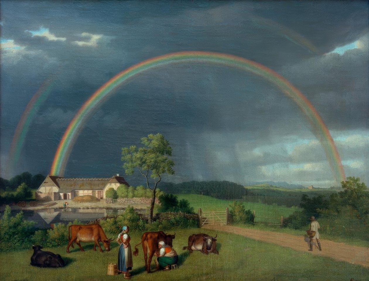 Farma w Spejlsby na Mön autorstwa Christoffer Wilhelm Eckersberg
