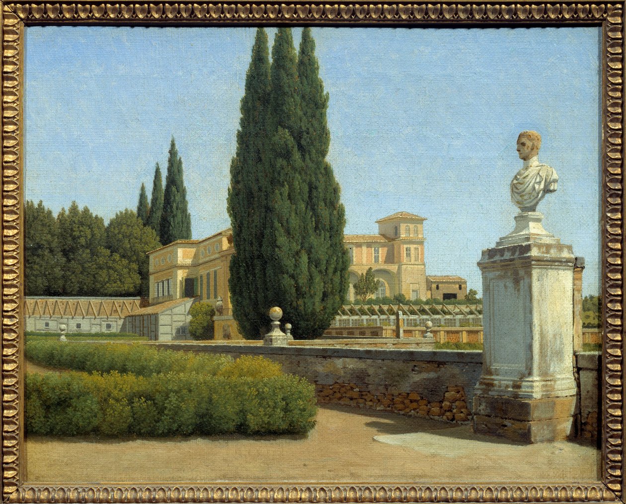 W ogrodach Villa Albani. Obraz Christoffera Wilhelma Eckersberga (1783-1853) Ec. Dan. autorstwa Christoffer Wilhelm Eckersberg