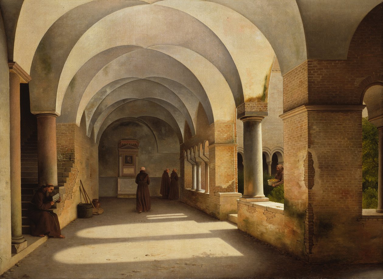 Krużganki, San Lorenzo poza murami autorstwa Christoffer Wilhelm Eckersberg