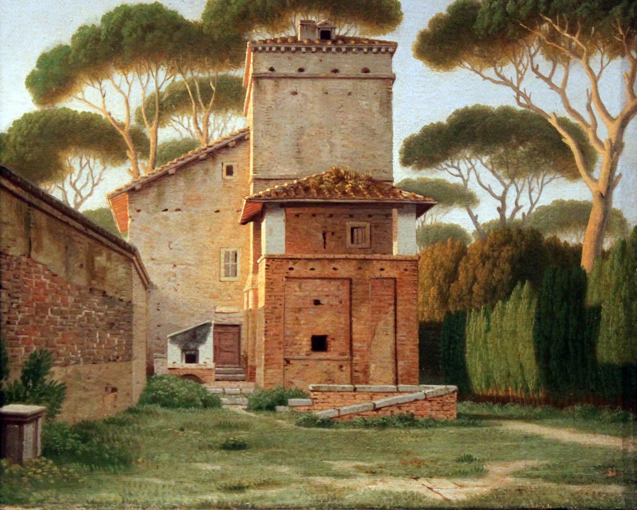 Budynek bramny w parku Villa Borghese, Rzym autorstwa Christoffer Wilhelm Eckersberg