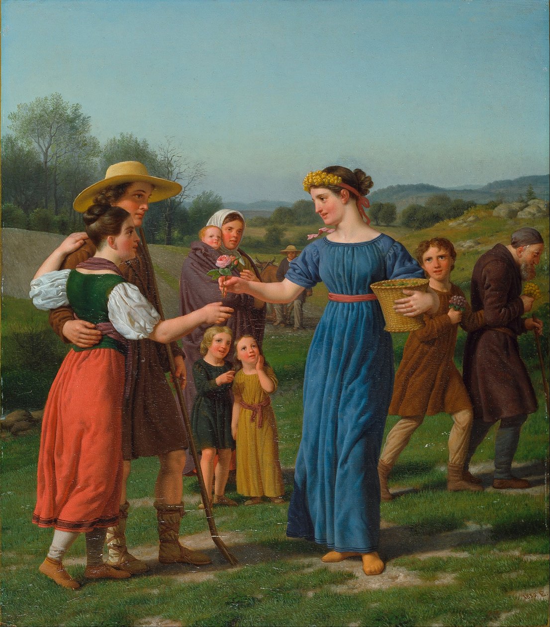 "Panna z daleka" Z wiersza Schillera autorstwa Christoffer Wilhelm Eckersberg