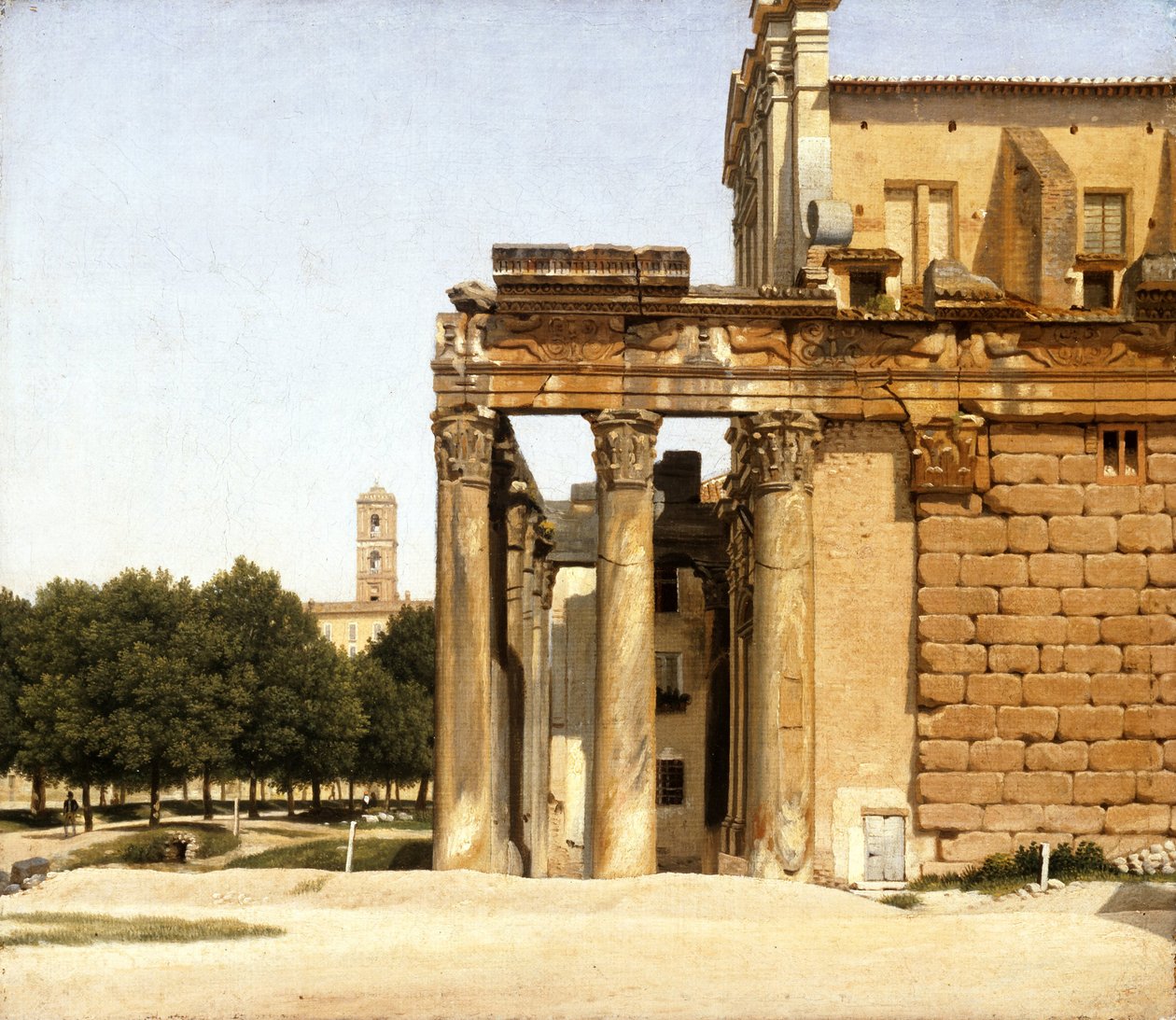 Widok Via Sacra, Rzym, 1814 autorstwa Christoffer Wilhelm Eckersberg