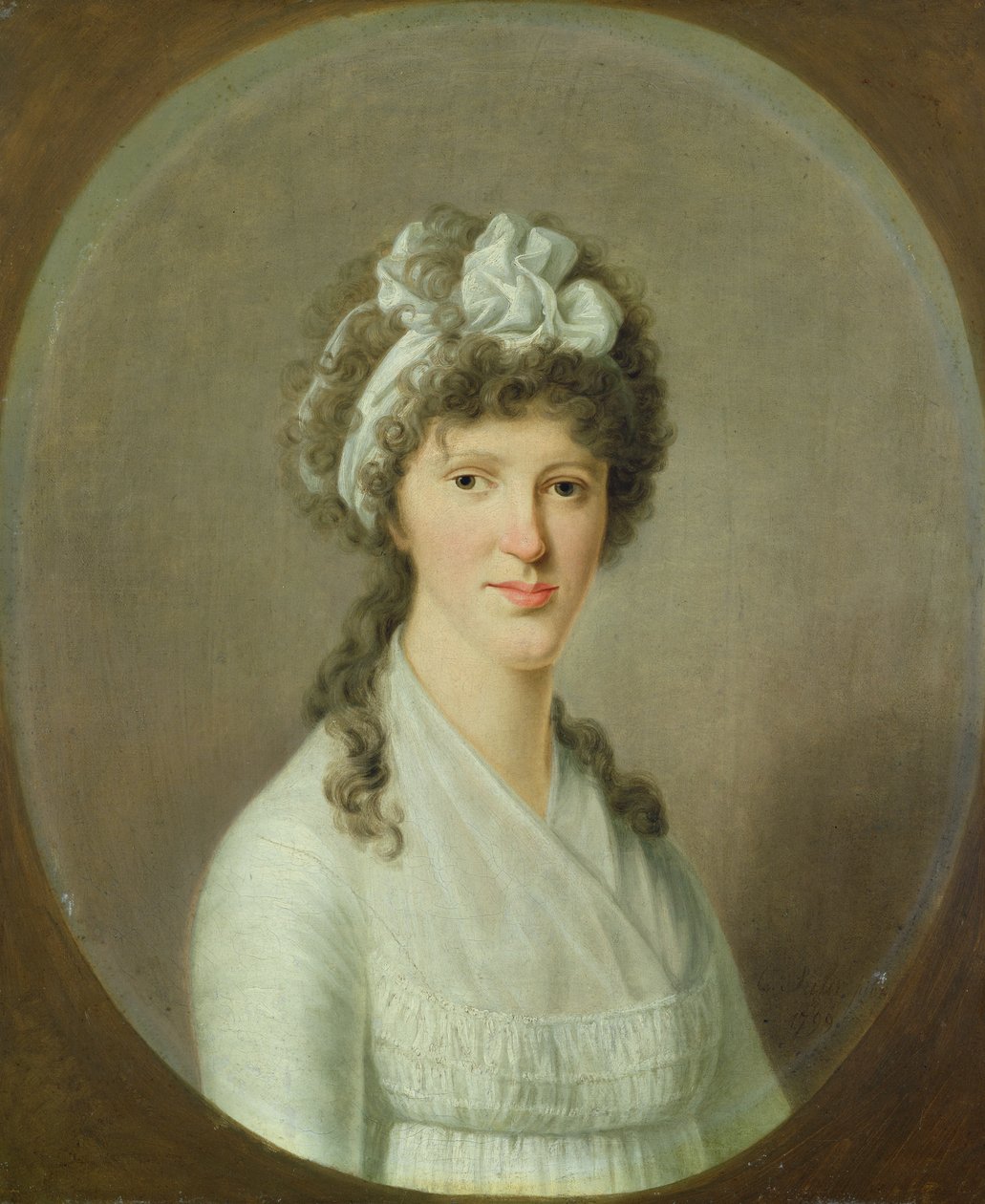 Portret młodej kobiety, 1799 autorstwa Christoph Suhr