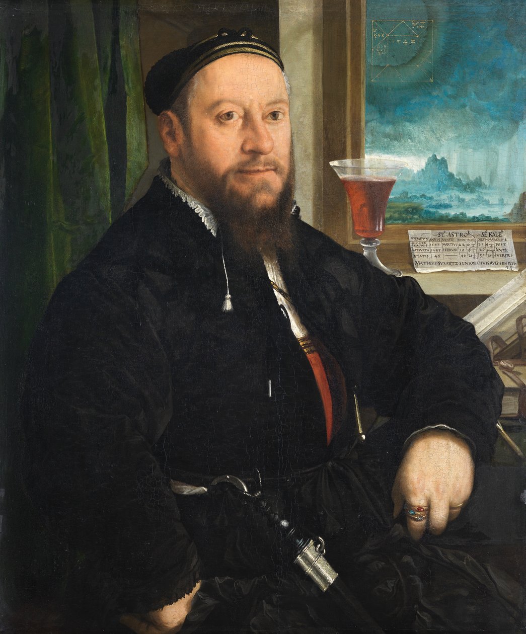 Portret Matthäusa Schwarza autorstwa Christoph Amberger