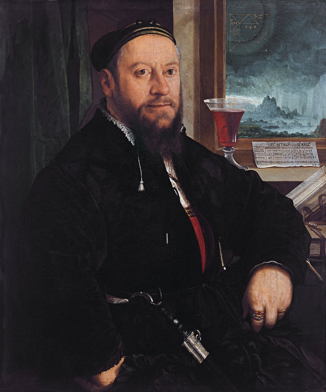 Portret Matthäusa Schwarza autorstwa Christoph Amberger