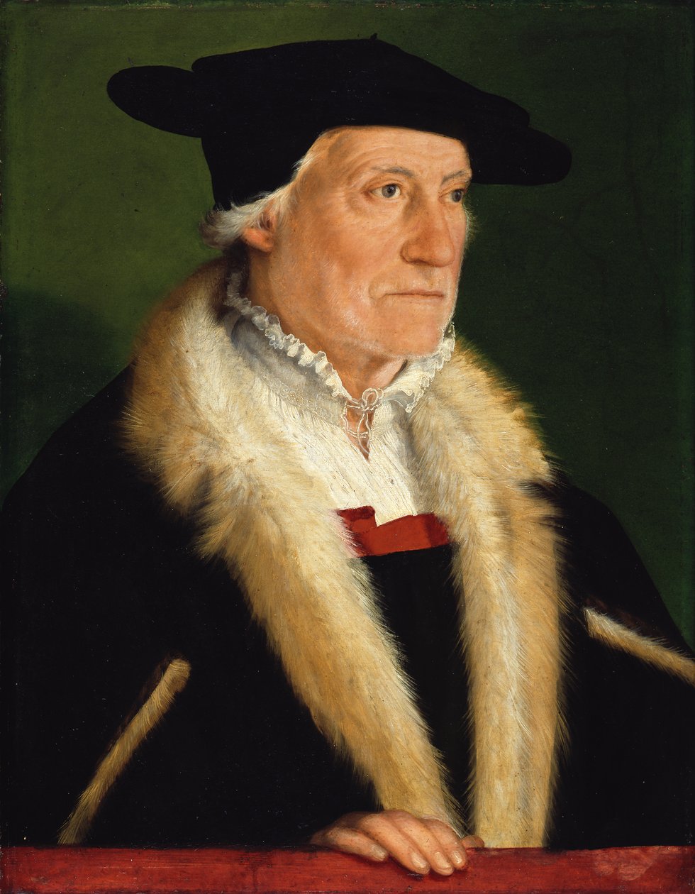Portret kosmografa Sebastiana Münstera (1489-1552) autorstwa Christoph Amberger