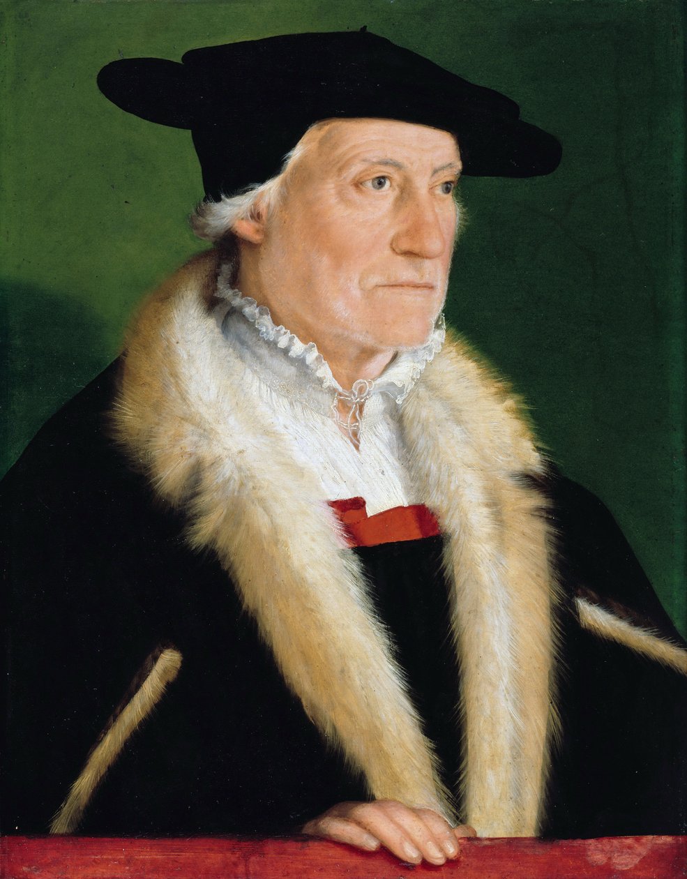 Portret kosmografa Sebastiana Münstera 1489-1552, c. 1550 autorstwa Christoph Amberger