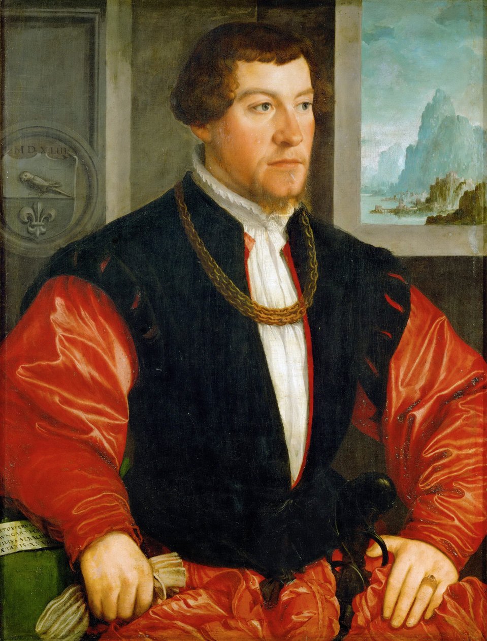 Renesans: Portret Christopha Baumgartnera (1514-1586) par Amberger, Christoph (ok. 1500-1562) autorstwa Christoph Amberger