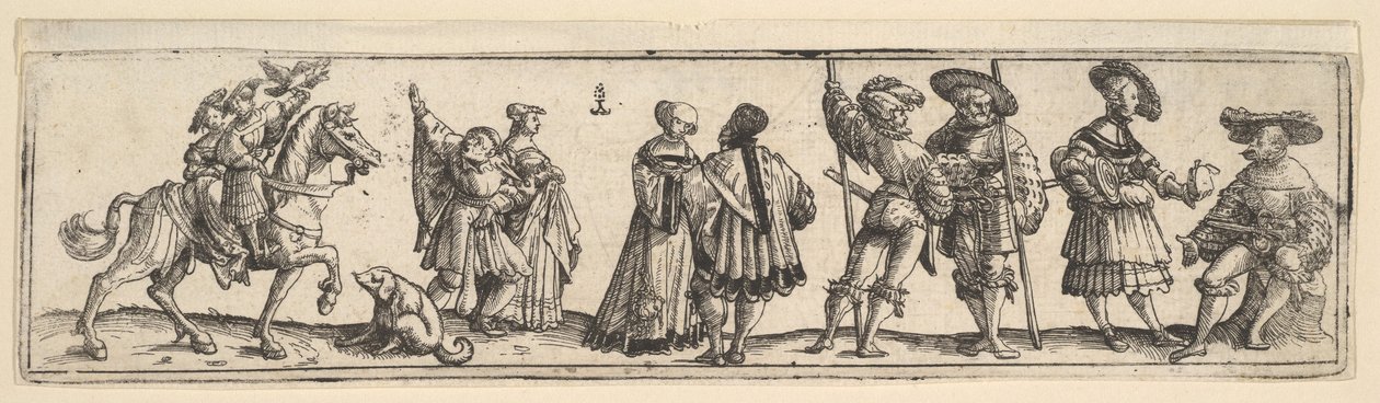 Lansquenets i damy, 1531. autorstwa Christoph Bockstorffer