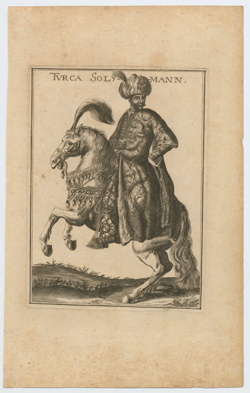 Sulejman II 1642-1691, sułtan Imperium Osmańskiego, 1710 autorstwa Christoph Wiegel