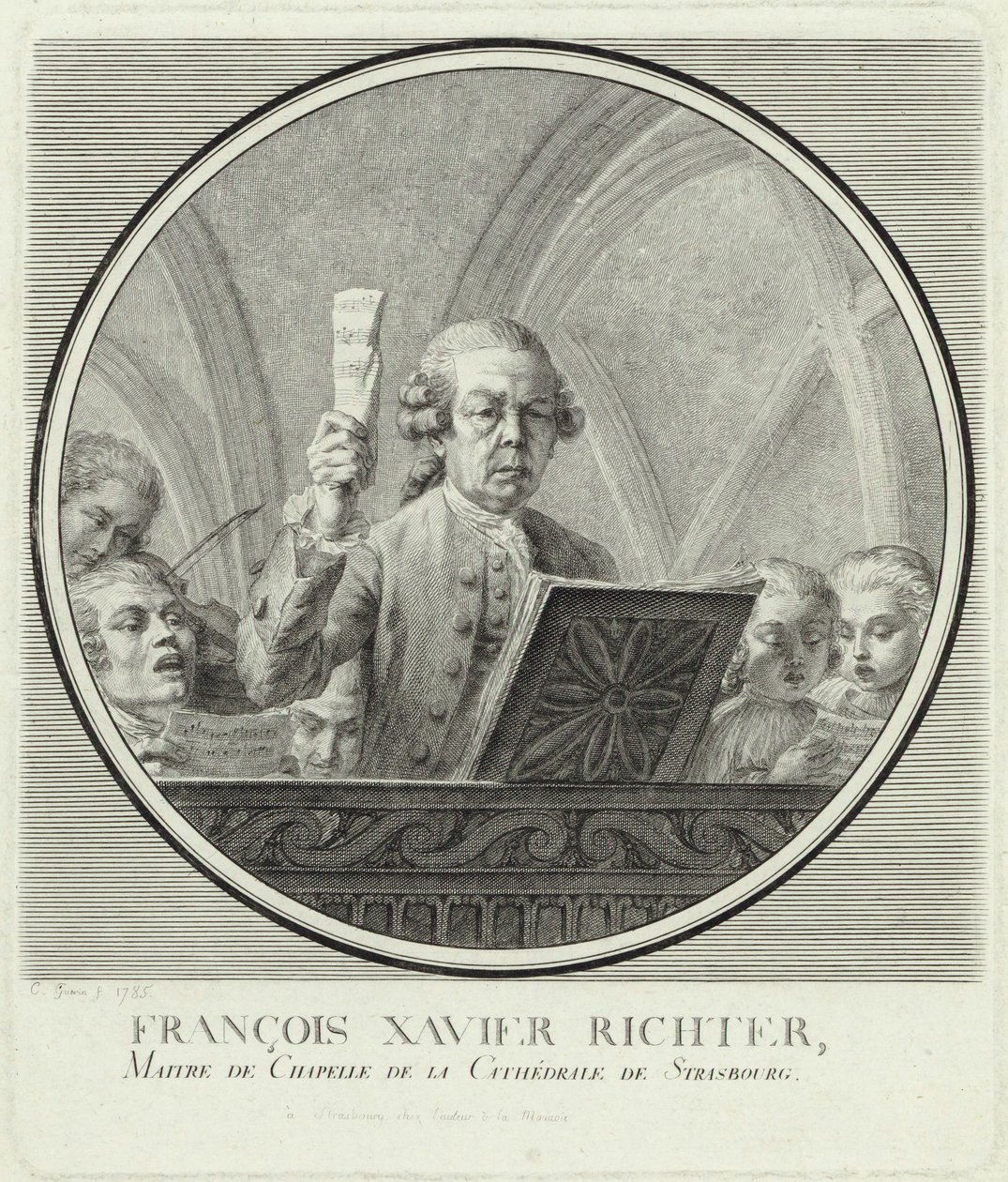 Portret kompozytora Franza Xavera Richtera 1709-1789, 1785. autorstwa Christophe Guerin