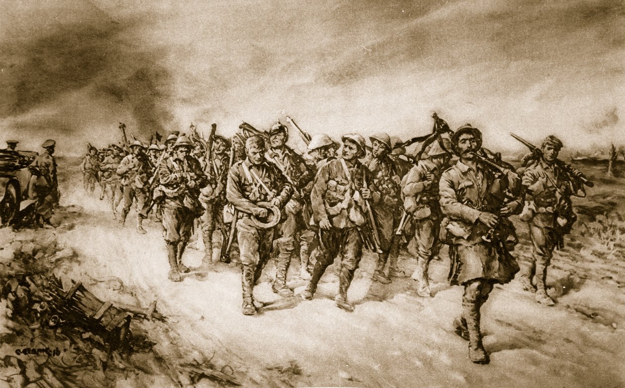 Dublins i Munsters powracający ze zwycięstwa w Ginch, 1914-19 autorstwa Christopher Clark